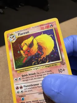 Flareon 3/64 - Jungle Unlimited 1999 - Vintage Pokemon WOTC Holo Rare LP - Image 3
