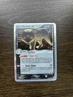 Pokemon TCG Rocket’s Persian EX 116/115 Holo Rare Vintage Unseen Forces LP - Image 1