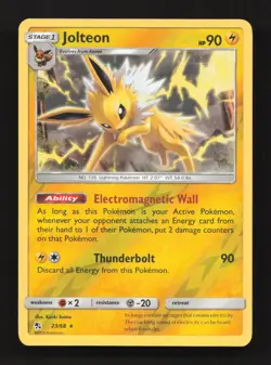 Jolteon 23/68 Rare Hidden Fates Reverse Holo Near Mint - Image 1