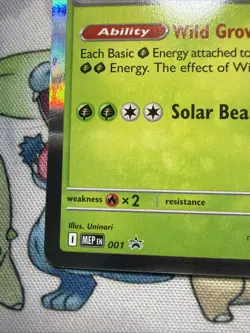 Meganium - MEP 001 Mega Evolutions Stamped Black Star Promo Pokemon TCG NM - Image 5