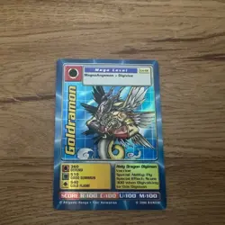 Digimon Goldramon UN-01 2000 Digi-Battle Card Super rare! Universal exclusive - Image 1