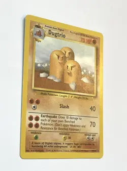 Dugtrio 19/102 Pokemon Base Set Unlimited Rare ￼Card MP Moderately Played - Image 3