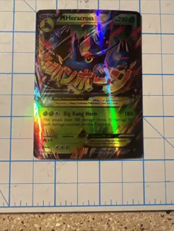 Custom M Heracross EX Fun Fan Art Card Pokemon Card 5/111 - Image 3