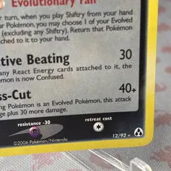 Pokemon TCG Shiftry 12/92 Card Holo Rare EX Legend Maker - NM - Image 5