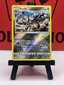 Steelix 125/214 Sm-Lost Thunder Reverse Holo Pokemon Card LP - Image 2