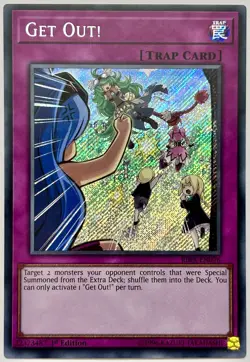 RIRA-EN076 Get Out! - Secret Rare 1st Edition Near Mint YuGiOh Card - Image 1