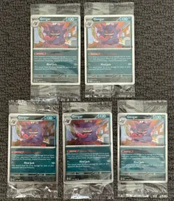 ✅$100OFF 5 X Gengar 050/088 EB Games Promo SEALED Pokemon TCG Promo Card - Image 1