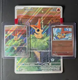 Victini SVP 208 Promo & Jumbo & RH 012/086 Scarlet Violet Pokemon Card Bundle - Image 1