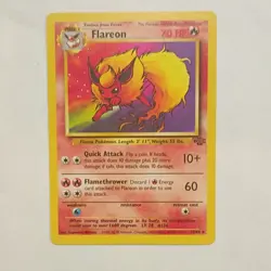 Pokemon Flareon Jungle Rare Regular 19/64 70 HP Stage 1 1999 Wizards Card - Image 1