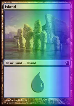 MTG Magic the Gathering Island (235/260) Theros LP FOIL - Image 1