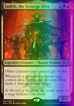 MTG Judith, the Scourge Diva (185/296) Ravnica Allegiance LP FOIL - Image 1
