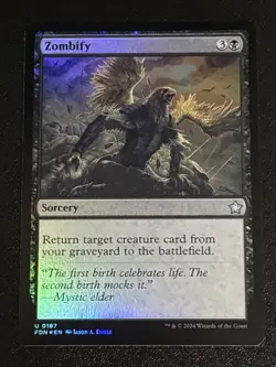 MTG Foundations Zombify Foil 0187 NM - Image 1