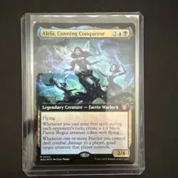 MTG Alela, Cunning Conqueror - NM Extended Art Foil - Image 1