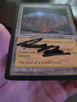 MTG Volrath's Stronghold, unknown signature/damaged. Otherwise good condition! - Image 2
