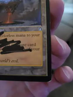 MTG Volrath's Stronghold, unknown signature/damaged. Otherwise good condition! - Image 3