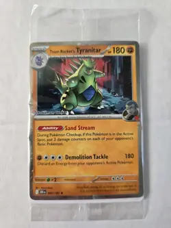 Team Rocket’s Tyranitar Promo Pokemon Center Stamp Destined Rivals Sealed - Image 1
