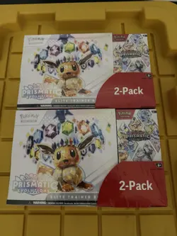 Pokemon Prismatic Evolutions ETB & Booster Bundle Costco 2-Pack (Lot of 2) - Image 1
