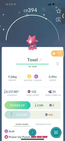 Pokemon Go Shiny Toxel - Image 1