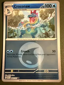 Pokemon TCG Croconaw 42/217 Ascended Heroes ME2.5 Water Energy Reverse Holo NM - Image 1