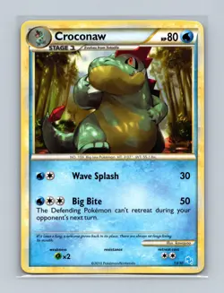 Croconaw 38/123 Uncommon HeartGold & SoulSilver Pokemon Lightly Played - Image 1