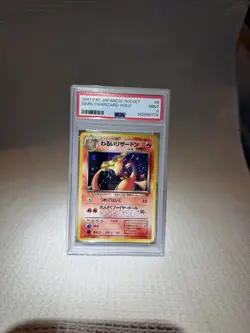 Pokemon TCG Dark Charizard Rocket Gang Holo Rare Japanese PSA 9 1997 #6 SWIRL - Image 1
