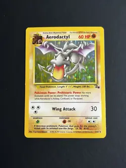 Aerodactyl 1/62 Fossil Holo VINTAGE POKEMON TCG *Damaged* - Image 1