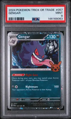 2024 POKEMON TRICK OR TRADE #057 GENGAR PSA 9 - Image 1