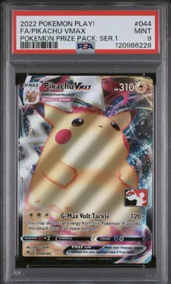 Pokemon TCG Pikachu VMAX Prize Pack Series 1 PSA 9 - Image 1