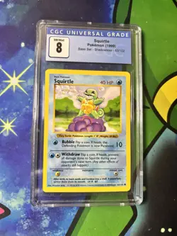 Squirtle 063/102 Base Set (Shadowless) Regular - WotC 1999 - CGC 8 NM/MINT - Image 1
