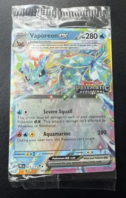 Vaporeon ex #023/131 Stamped Prismatic Evolutions Promo Sealed Pokemon 2025 - Image 1