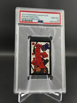 2013 Pokemon Hanafuda Kanto February - Golem/Weezing GEM PSA 10 - Image 1