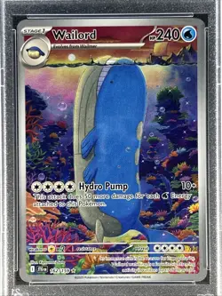 2025 Pokemon Journey Together-EN Illustration Rare ** WAILORD ** 162 💎PSA 10💎 - Image 2