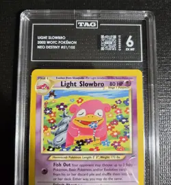 Light Slowbro 2002 WOTC Pokemon Neo Destiny 51 TAG 6 EX MT - Image 2