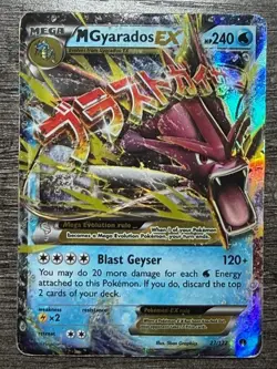 POKEMON MEGA GYRADOS EX 27/122 ULTRA RARE HOLO 2016 LP-MP + NEW DARKRAI SLEEVE - Image 1