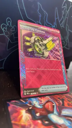 Pokemon Scoop Up Cyclone 128/131 Prismatic Evolutions ACE SPEC Holo Trainer NM - Image 2