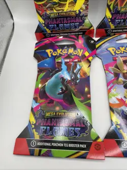 Pokemon Mega Evolution Phantasmal Flames Sleeved Booster Packs 4 Lot Total 🔥 - Image 4