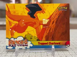 1999 Pokemon The First Movie #51 Pikachu's Vacation (Trapped Charizard) Blue LP - Image 1