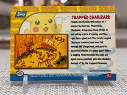 1999 Pokemon The First Movie #51 Pikachu's Vacation (Trapped Charizard) Blue LP - Image 2