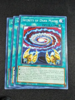 Yugioh - 3x Secrets of Dark Magic LDS3-EN096 1st Common NM - Image 1