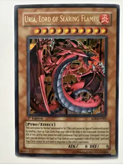 Uria, Lord of Searing Flames SOI-EN001 Shadow of Infinity 1st Edition (2) - Image 1