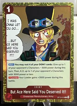 One Piece OP13-019 “But Ace Said You Deserved It!!” EN MINT – FAST USA SHIPPING - Image 1
