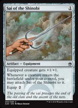 4x Sai of the Shinobi MTG Masters 25 NM Magic Regular - Image 1
