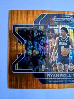 2022 PANINI PRIZM DRAFT HYPER ORANGE RYAN ROLLINS RC! 3/49! 1/1! ONLY 49 EXIST! - Image 4