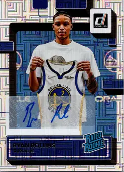 2022-23 DONRUSS CHOICE RYAN ROLLINS RATED ROOKIE RC AUTO #244 SSP BUCKS - Image 1