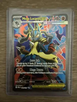 Pokemon TCG Mega Lucario EX 160/132 Ultra Rare Holo Card Mega Evolutions NM - Image 1