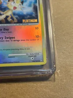 Pokemon Meowth Stamped Reverse Holo 106/146 Platinum Burger King Card CGC 9 Mint - Image 3