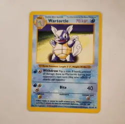Pokemon Wartortle Card Shadowless Regular Base Set 042/102 MP - Image 1
