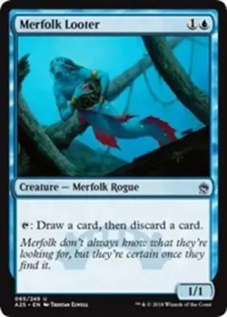 4x Merfolk Looter MTG Masters 25 NM Magic Regular - Image 1