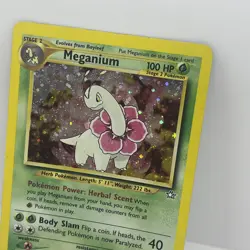 Meganium 10/111 Neo Genesis Holo Rare Vintage WOTC Pokemon Card MP - Image 2