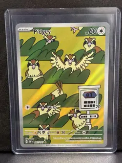 Pidgey 207/197 Sv03: Obsidian Flames Holo Full Art RARE card - NM - Image 1
